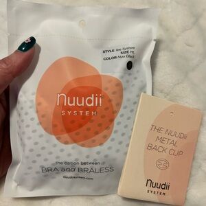 Nuudii System Bra and Metal Back Clip Set in Black